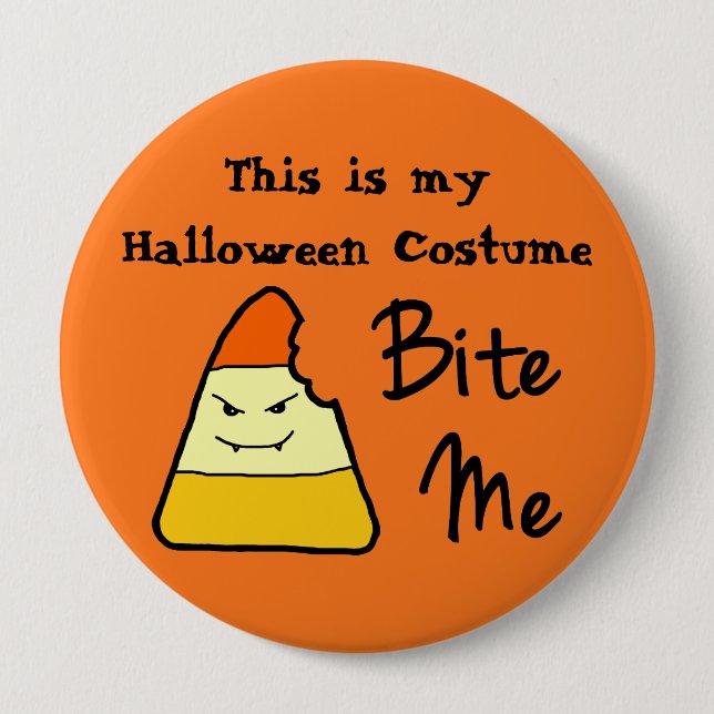 Badge Rond 10 Cm Bouton large costume d'Halloween (Devant)