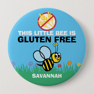 Badge Rond 10 Cm Bouton libre de bourdon de gluten pour l'alerte