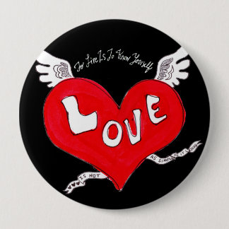 Badge Rond 10 Cm Bouton Love Tattoo