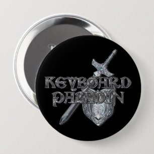 Badge Rond 10 Cm Bouton MMORPG du clavier