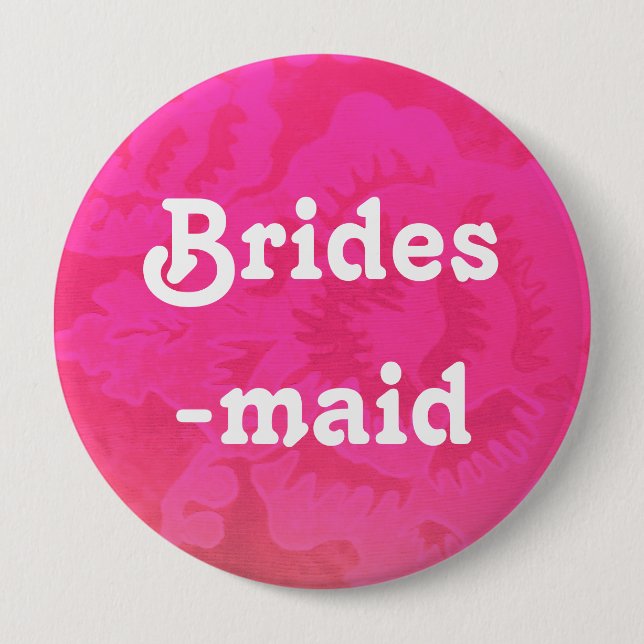 Badge Rond 10 Cm Bouton nuptiale de partie (Devant)