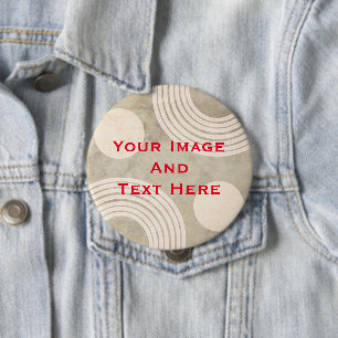 Badge Rond 10 Cm Bouton personnalisé Image et texte