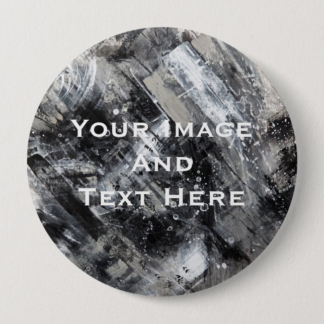 Badge Rond 10 Cm Bouton personnalisé Image et texte (Devant)