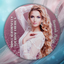 Bouton photo personnalisé avec découpage Sparkle R