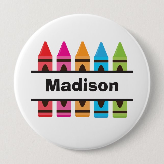 Badge Rond 10 Cm Bouton Retour à l'école (Devant)