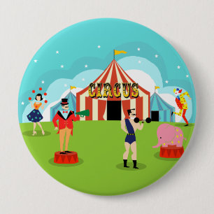 Badge Rond 10 Cm Bouton rond de cirque vintage