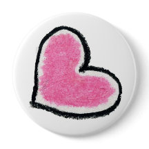 Bouton ROSE de COEUR