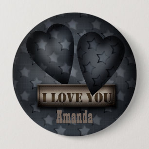 Badge Rond 10 Cm Bouton Saint Valentin