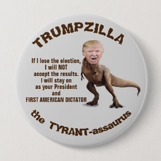 Badge Rond 10 Cm Bouton Trumpzilla