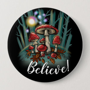 Badge Rond 10 Cm Boutons de mushrooms~ de champignon