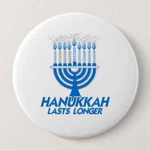 BADGE ROND 10 CM BOUTS DE HANOUKKA PLUS LONGTEMPS - .PNG