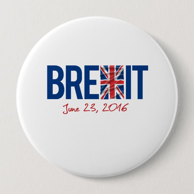 Badge Rond 10 Cm BREXIT - 23 juin 2016 - - (Devant)