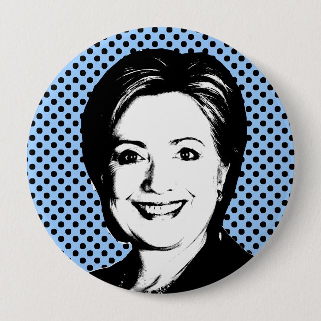 Badge Rond 10 Cm Bulle d'entretien de Hillary Clinton (Devant)
