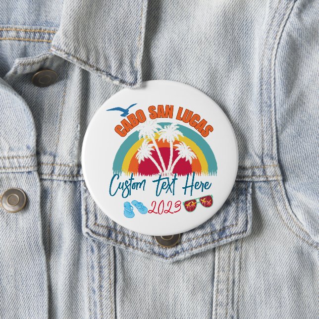 Badge Rond 10 Cm Cabo San Lucas Mexique Personnalisation des vacanc (En situation)