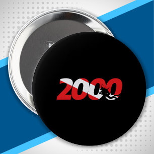 Badge Rond 10 Cm Cadeau de plongée - 2000th Dive - Diver Down Divin