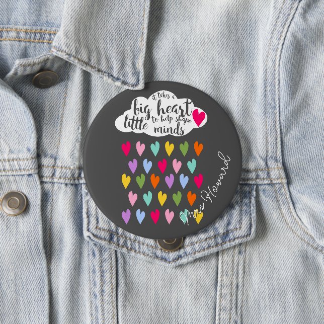 Badge Rond 10 Cm Cadeau de reconnaissance pour un professeur au gra (En situation)