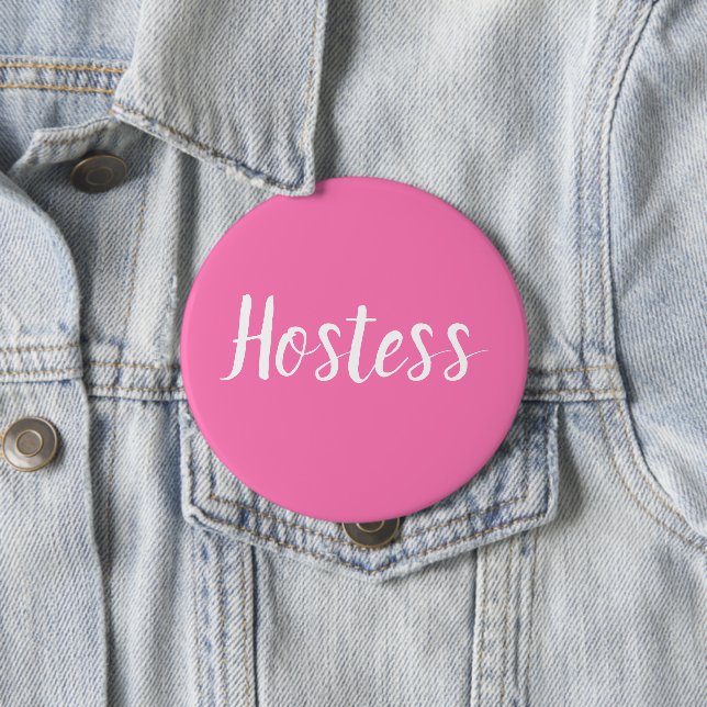 Badge Rond 10 Cm Cadeaux de mariage rose pour hôtesse Favors de mar (En situation)
