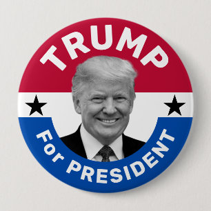 Badge Rond 10 Cm Campagne électorale Vintage rétro Président Trump 