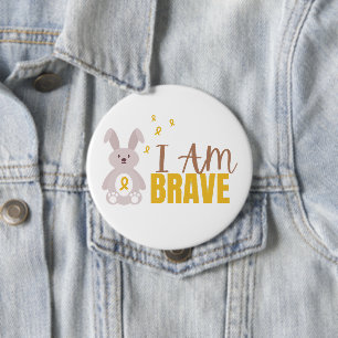 Badge Rond 10 Cm cancer de l'enfance. Je suis courageux. mignon lap