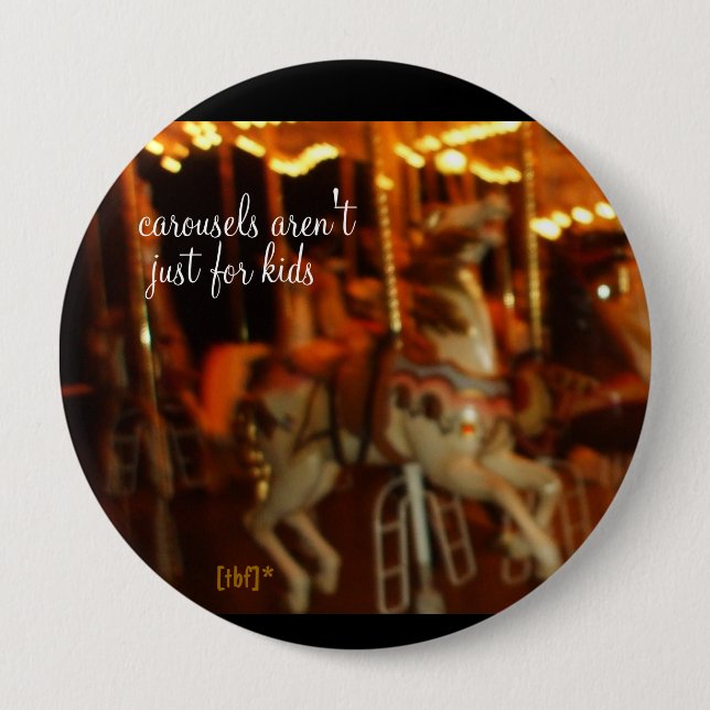 Badge Rond 10 Cm Carrousel… (Devant)
