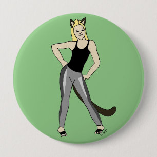 Badge Rond 10 Cm catgirl