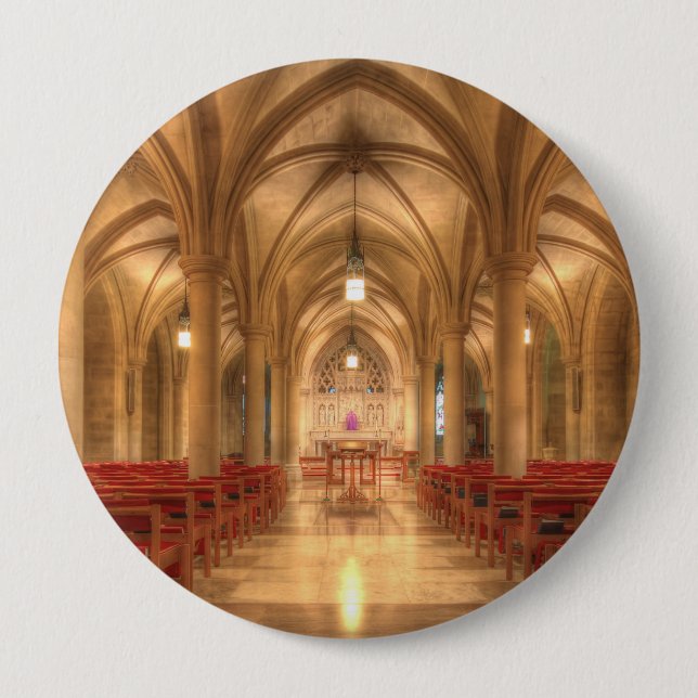 Badge Rond 10 Cm Cathédrale nationale de Washington Bethlehem Chape (Devant)