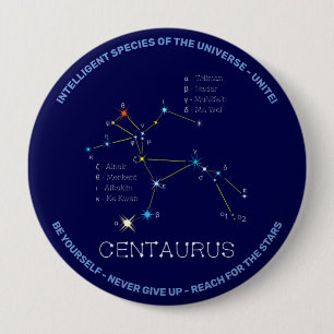 Badge Rond 10 Cm Centaurus de constellation de l'hémisphère Sud