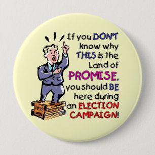 Badge Rond 10 Cm C'est la terre de la promesse