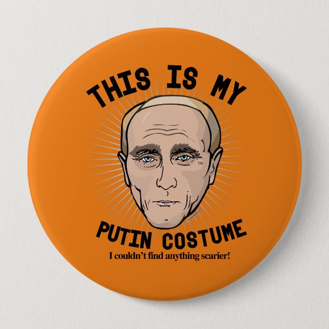 Badge Rond 10 Cm C'est mon costume de Vladimir Poutine - je ne (Devant)