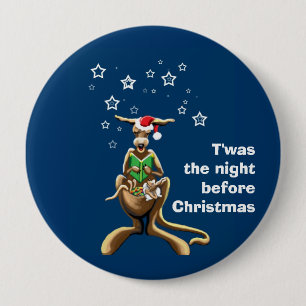 Badge Rond 10 Cm C'était la veille de Noël... Bouton
