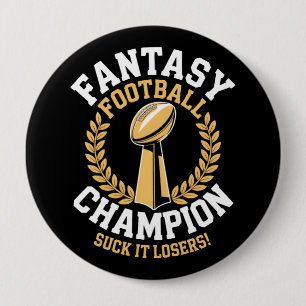 Badge Rond 10 Cm Champion de football fantastique