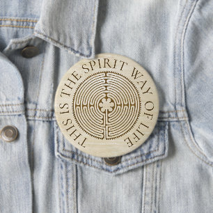Badge Rond 10 Cm Chartres Labyrinthe - Symbole spirituel Antique 1