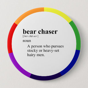 BADGE ROND 10 CM CHASSEUR D'OURS