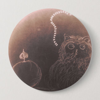 Badge Rond 10 Cm Chat chatte en éclair de gloire