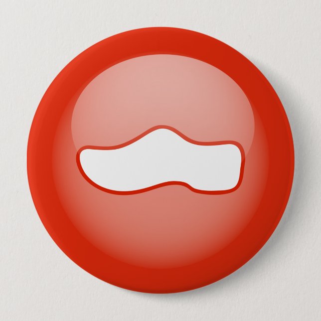 Badge Rond 10 Cm Chaussure en bois néerlandaise (Devant)