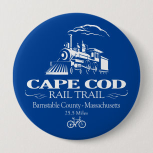 Badge Rond 10 Cm Chemin de fer Cape Cod (RT)