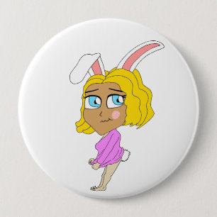 Badge Rond 10 Cm chibi bunnygirl