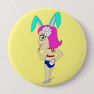 Badge Rond 10 Cm chibi bunnygirl