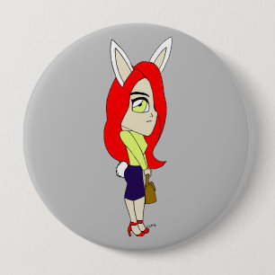 Badge Rond 10 Cm chibi bunnygirl