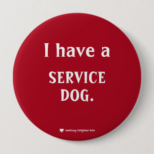 Badge Rond 10 Cm Chien rouge foncé