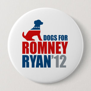 Badge Rond 10 Cm CHIENS POUR ROMNEY RYAN.png