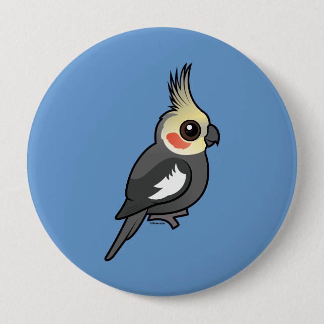 Badge Rond 10 Cm Cockatiel (Devant)