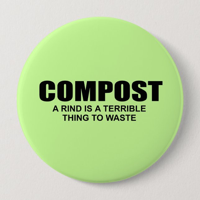 BADGE ROND 10 CM COMPOSÉ - UNE BOÎTE EST UNE CHOSE TERRIBLE À DÉCHE (Devant)