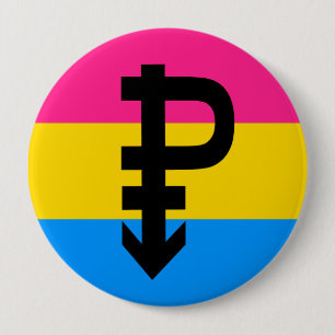 BADGE ROND 10 CM CONCEPTION PANSEXUAL DE RAYURES DE DRAPEAU DE