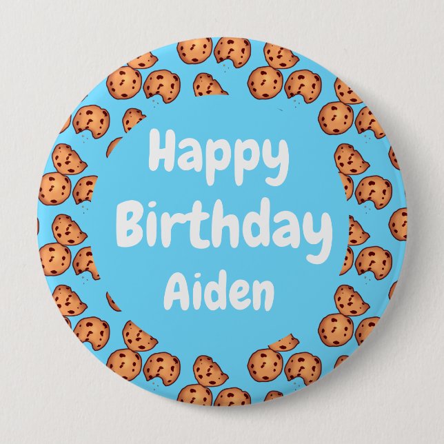 Badge Rond 10 Cm Cookies à chips de chocolat Motif Balloon (Devant)