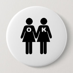 Badge Rond 10 Cm CORRECT POUR ÊTRE GAIE (lesbienne)