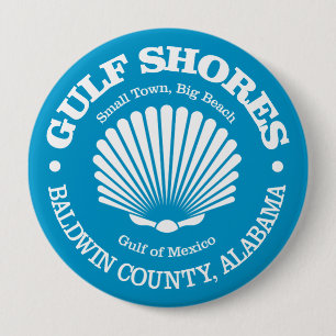 Badge Rond 10 Cm Côte du Golfe (coquillage)