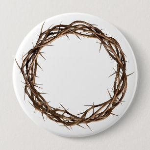 Badge Rond 10 Cm Couronne D'Or D'Eaux