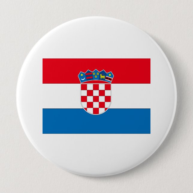 Badge Rond 10 Cm Croatie (Devant)