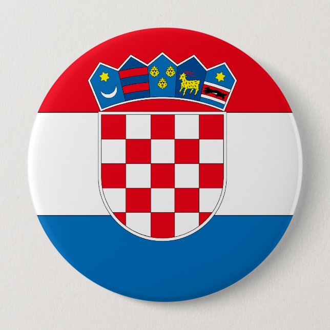 Badge Rond 10 Cm Croatie (Devant)